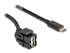 DeLOCK 88057 Keystone Module - USB 2.0 A Female naar USB-C Male - 1,5 meter