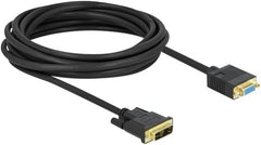 DeLOCK DVI naar VGA Adapterkabel - DVI 12+5 Mannelijk naar VGA Vrouwelijk - 5 m