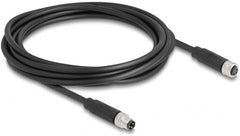 DeLOCK M8 Kabel 3-Polig A-Gecodeerd - Stekker naar Bus PUR - 3 meter