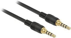 DeLOCK 3,5 mm 4-Pin Jack Kabel - Mannelijk naar Mannelijk - 0,5 m