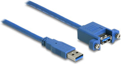 DeLOCK 86994 USB 3.2 Gen 1 Kabel - USB-A naar USB-A - 0,25 m - Blauw