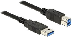 DeLOCK USB 3.0 Type-A naar Type-B Kabel - 3 Meter - Zwart