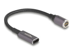 DeLOCK 80781 power cable Anthracite, Black 0.15 m USB C 8-pin
