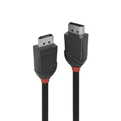 Lindy 5 m DisplayPort 2.1 54G-kabel, zwarte lijn