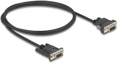 DeLOCK 87837 Seriële Kabel - RS-232 DB-9 - 1 meter - Zwart
