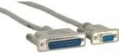 MicroConnect IBM029 Seriële Modemkabel DB9 naar DB25 - 3 meter - Grijs