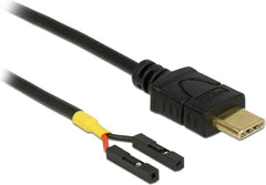 DeLOCK 85395 USB-C naar 2-Pin USB Header Kabel - 20 cm - Zwart