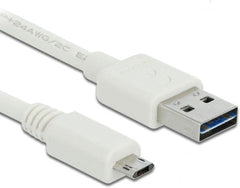 DeLOCK 84806 EASY-USB 2.0 Type-A naar Micro-B Kabel - Wit - 50 cm