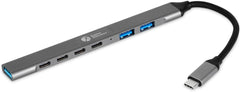 BakkerElkhuizen USB-C Hub 7-in-1 (3 x USB-A + 4 x USB-C)