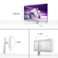 Philips Evnia 27M2N8500 - Gaming Monitor QHD OLED 27 inch, 360 Hz, 0,03 ms, HDR400, FreeSync. Prem., G-Sync compositie. (2560x1440, 2x HDMI 2.1, 1x DP 1.4, USB-hub) wit