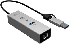 i-tec Metalen USB-C Hub met 2.5G LAN - 2x USB-C & 1x USB-A (5 Gbps)