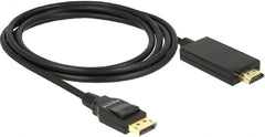 Kabel Displayport 1.2 stekker > HDMI-A stekker 2 m zwart 4K Delock
