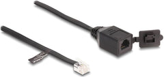 DeLOCK 88009 Telefoonkabel - RJ11 - 0.2 Meter - Zwart