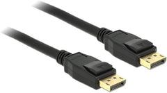 Delock Aansluitkabel 5.00m 83808 vergulde stekkercontacten zwart [1x DisplayPort Steck