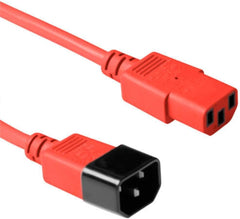 MicroConnect C13 naar C14 Stroomkabel - Rood - PDU & UPS Verlengkabel