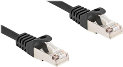 DeLOCK RJ50 Stekker naar RJ50 Stekker S/FTP Kabel - 0,25 m - Zwart