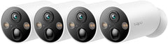 Tapo C425 Outdoor camera accu, 4-pack | bewakingscamera voor buiten met magnetische basis, 2K resolutie, wifi, 10.000 mAh-batterij, 150 ° FOV, geen hub nodig, ondersteunt zonnepaneel, Alexa-compatibel