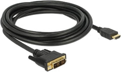 DeLOCK HDMI naar DVI 18+1 Bidirectionele Videokabel - 3 meter