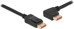 Delock DisplayPort kabel stekker recht naar stekker 90° links hoek 5 m