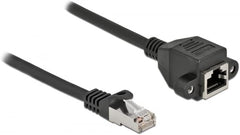 Delock Cat6A S/FTP RJ45 Netwerk Verlengkabel - Stekker naar Bus - 3 Meter - Zwart