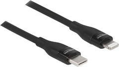 Delock Data- en oplaadkabel USB Type-C naar Lightning™ zwart 1 m MFi