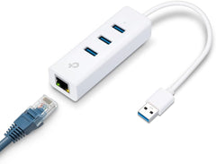 TP-Link USB 3.0 naar Gigabit Ethernet netwerkadapter met 3-poorts USB 3.0 hub (UE330)