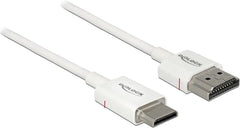 Delock HDMI naar Mini HDMI Kabel - 4K 60Hz Slim - 0,5 meter - Wit