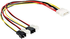 DeLOCK 83343 Interne Ventilator Stroomkabel - 4-pins Molex naar 4x 2-pins - 30 cm