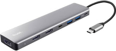 Trust Dalyx 7-in-1 USB-C Multiport Adapter - HDMI, DisplayPort & USB-Hub
