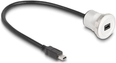 DeLOCK USB 2.0 Mini-B Inbouwaansluiting met Kabel - 30 cm