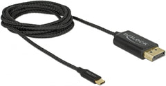 Delock USB-C naar DisplayPort Kabel - 4K 60Hz - 2 Meter - Zwart