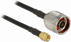 DeLOCK 89421 SMA Coaxkabel CFD200 Mannelijk - 10 meter - Zwart