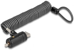 Navilock Laptop Veiligheidskabel USB-A met Sleutelslot - Spiraalkabel