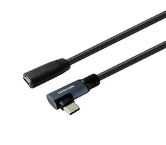 Vivolink PROUSBCMF0.3A Haakse USB-C Verlengkabel - 0,3m - USB 3.2 (20 Gbps)