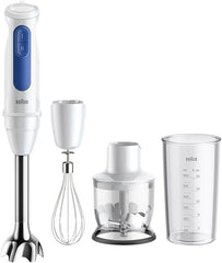 Braun MultiQuick 3 MQ30202M Staafmixer - 900W, 2 Snelheden, Hakmolen, Beker & Garde, Wit