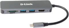 D-Link DUB-2327 6-in-1 USB-C Hub - 4K HDMI - 60W Power Delivery - SD/microSD