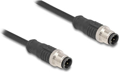 DeLOCK M12 Kabel D-gecodeerd 4-pins Male naar Male - PVC - 2 m