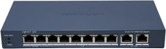 Hikvision DS-3E1310HP-EI(B) Smart Managed PoE Switch - 8x PoE + 2x Gigabit Uplink