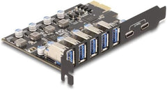 DeLOCK PCI Express x1 Kaart naar 5x USB 5 Gbps Type-A (90346)
