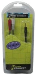 MicroConnect AUDLC3G Jack 3.5mm naar 2x RCA Tulp Audiokabel - 3 meter