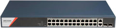 Hikvision DS-3E1528HP-SI Smart Managed PoE Switch - 28 Poorten (370W)
