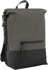 MOBILIS Rolltop rugzak met versterkt vak voor laptop van 14-16 inch, inhoud 25 l, waterafstotend, Grijs/Zwart, 14-16'', Formeel