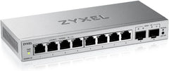 Zyxel Ethernet-switch met 8 poorten, Gigabit Web-beheerde switch, 2 x SFP Uplinks, QoS, Link Aggregation, VLAN, IGMP Snooping, zonder ventilator, desktop [GS1200-10v3]