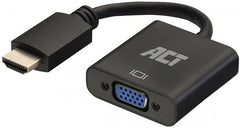 ACT AC7535 HDMI naar VGA Adapter met Audio - 15 cm - Zwart
