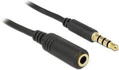DeLOCK 3.5mm Jack Verlengsnoer - 4-Pin TRRS Male naar Female - 5 Meter - Zwart