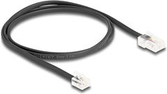 DeLOCK 88035 Telefoonkabel - RJ11 Aansluiting - 1 meter - Zwart