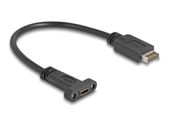 DeLOCK 85454 Interne USB 3.2 Gen 2 Kabel - USB-E naar USB-C - 0,25m - Zwart