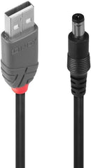 Lindy 70268 USB-A naar DC Voedingskabel - 5,5/2,1 mm - 1,5 meter