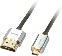 LINDY 41680 CROMO Slimline HDMI naar Micro-HDMI Kabel - 0,5 meter - 4K 60Hz