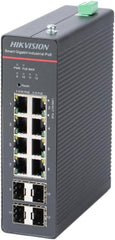Switch Hikvision 12 Poorten Gigabit PoE - DS-3T1512HP-SI-8P4F